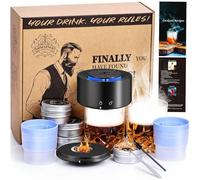 Kit Affumicatore per Cocktail e Whisky con Torcia, 6 Tipi di Trucioli di Legno, 2 Bicchieri da Whisky, 2 Stampi per Palline di Ghiaccio, Kit per Affumicatura di Bourbon in Stile Antico, Regali per