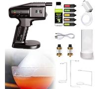Kit Affumicatore Per Cocktail,Pistola Infusore Di Fumo Alimentata Via Usb,Generatore Di Schiuma Portatile,Infusore Per Affumicatore Alimenti Gourmet,Spruzzatore D'Acqua A Bolle Molecolari ,Black