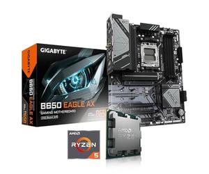Kit aggiornamento PC AMD Ryzen 5 7500F, GIGABYTE B650 Eagle AX | Assemblato, BIOS aggiornato e testato, con dissipatore be quiet! Pure Rock 3 LX ARGB, scheda grafica necessaria