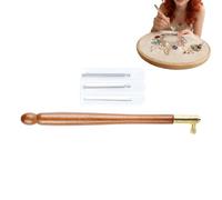 Kit Ago Per Uncinetto - Strumento Per Uncinetto Con Manico In Legno, Strumento Per Ricamo Perline | Attrezzature Artigianali Fatte A Mano, Adatte Per La Creazione Di Arte Su Tessuto, Principianti, Adu