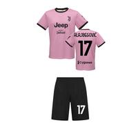 Kit Alajbegovic Juventus 26/27 ufficiale Away Rosa Maglia Pantaloncini