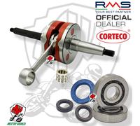 KIT ALBERO MOTORE RMS RACING + CUSCINETTI BANCO + PARAOLI CORTECO PIAGGIO GILERA