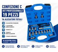 Kit alesatori pulizia sedi iniettori diesel 5 o 15 pezzi rettifica sede rondella