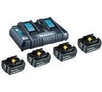 Kit Alimentazione 4x batteria BL1850B 18V 5.0 Ah, doppio caricatore rapido DC18RD