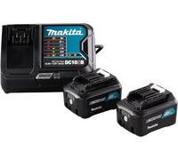 Kit Alimentazione Li 12V 4Ah nero blu 2x batteria BL1041B 1x caricabatterie rapido DC10SB