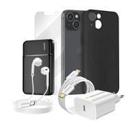 Kit All-in-One per iPhone 13 Cover, Vetro Protettivo, Caricatori, Power Bank,