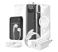 Kit All-in-One per IPhone 15 Cover, Vetro Protettivo, Caricatori, Power Bank,
