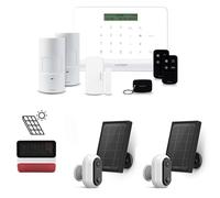 Kit allarme connesso WIFI+ sirena solare wireless + 2 telecamere da esterno solari