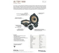 Kit altoparlanti Focal per Tesla IS T3Y 100 2 way
