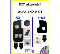 Kit alzavetri x pulsantiere Alfa Romeo 147 GT SX DX pulsanti piolini specchietti