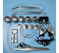 Kit ambientale LED a 64 colori per autoveicoli, set di 7 prese d'aria luminose, controllo dello schermo, per Mercedes Benz Classe C W205 GLC X253