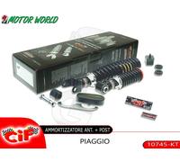 KIT AMMORTIZZATORE ANTERIORE + POSTERIORE CARBONE PIAGGIO VESPA PX 125 150 200