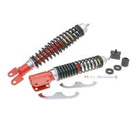 Kit ammortizzatori Carbone Sport rosso/nero anteriore posteriore per VESPA P200E / PX200E 200cc, PX 150cc
