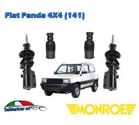 KIT AMMORTIZZATORI MONROE E TAMPONI ASSE ANTERIORE PER FIAT PANDA 141 4X4 1986->