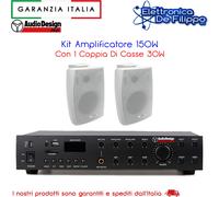 Kit Amplificatore 150W Con 3 Coppie Di Casse 30W