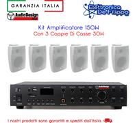 Kit Amplificatore 150W Con 3 Coppie Di Casse 30W