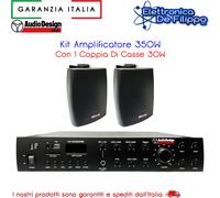 Kit Amplificatore 350W Con 1 Coppia Di Casse 30W
