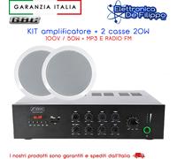 KIT Amplificatore Bluetooth e coppia diffusori da controsoffitto