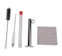 Kit Analisi Sciroppo con Idrometro e Contenitore in Acciaio Inox per Misurare Densità Senza compromettere la Sicurezza (B)