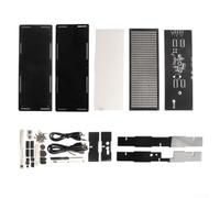 Kit analizzatore musicale a LED, display Vu Meter stereo a 32 bit con 8 effetti visivi, elaborazione del segnale audio Fft, parti di saldatura fai da te per progetti elettronici (verde)