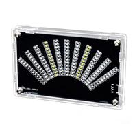 Kit analizzatore musicale a LED fai da te con guscio in acrilico, display audio USB per progetti elettronici, set di assemblaggio di luci ritmiche con modalità multiple e (B)
