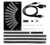 Kit analizzatore musicale a LED fai da te con guscio in acrilico, display audio USB per progetti elettronici, set di assemblaggio di luci ritmiche con modalità multiple e (A)