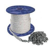 Kit ancora, catena calibrata zincata + cima Catena (Ø 8 mm x 7.5 mt) + Cima (Ø 14 mm x 50 mt)