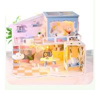 Kit ancoraggio per libri illuminati a LED-Casa in miniatura fai da te, bella decorazione da scaffale con modello di edificio creativo