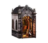 Kit Angolo Libro in Legno Fai-da-Te Casa in Miniatura 130 Pezzi Modello di Edificio 3D Fermalibri Regalo Artigianale di Assemblaggio Facile Color1