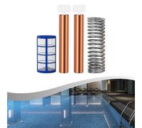 Kit anodo rame ionizzatore piscina con cestello filettato molla elicoidale e vit