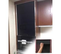 Kit ante a tamburo ribaltabili, Kit for ante scorrevoli pieghevoli avvolgibili in plastica nera, diverse misure(36x24" (91.4x61cm))