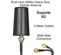 Kit Antenna 3 Metri Cavo 4,8x4,8x8,2 Cm 5dBi Nero Banda Larga Antenna Mobile