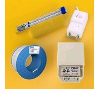 KIT Antenna Digitale Terrestre Alimentatore 12v Amplificatore 20 METRI CAVO