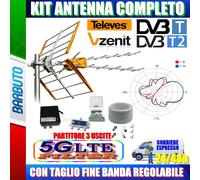 KIT ANTENNA DIGITALE TERRESTRE COMPLETO FULLBAND PER 3 PUNTI TV TELEVES 149222