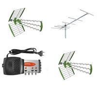 Kit antenna digitale terrestre DVBT HD UHF + VHF 4el. + miscelatore Offel fi...