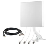 Kit antenna esterna a banda larga MIMO 5G ad alto guadagno 4x4 con cavo a bassa perdita da 20 piedi Booster di segnale per hotspot cellulari 4G LTE 5G, router, gateway, Verizon, AT&T, Internet