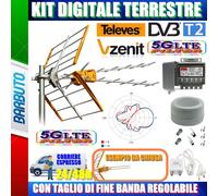 KIT ANTENNA INSTALLAZIONE DIGITALE TERRESTRE FULL BAND CON TAGLIO LTE REGOLABILE