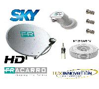 KIT ANTENNA PARABOLA SATELLITARE LNB FRACARRO CON 25 METRI DI CAVO