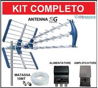 Kit Antenna Tv Esterna Amplificata Digitale Terrestre Direttiva UHF 4G LTE
