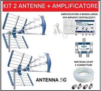 Kit Antenna Tv Esterna Digitale Terrestre Con Amplificatore Interno di Segnale °
