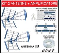 Kit Antenna Tv Esterna Digitale Terrestre Con Amplificatore Interno di Segnale °