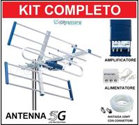Kit Antenna Tv Esterna Digitale Terrestre Mini UHF Amplificatore Da Palo 30dB 5G