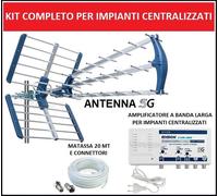Kit Antenna TV Terrestre Amplificatore Segnale Da Interno VHF UHF Con Filtro 5G