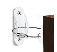 Kit anti ribaltamento per mobili - 20 cm resistente da parete, armadio a | prova di bambino, corda resistente, in metallo, dispositivo di sicurezza sicuro per mobili per comò