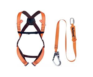 Kit Anticaduta per Ponteggiatori ELARA190V2, Made in Italy - Professionale e Certificato Imbracatura Ponteggio con Punto Ancoraggio Dorsale/Sternale, Cordino e Borsa