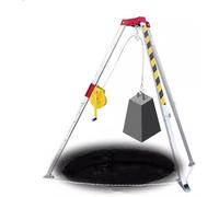Kit anticaduta - Verricello autobloccante 816,5 kg e treppiede regolabile per salvataggio in spazi ristretti, altezza massima 2,1 m, attrezzatura di protezione anticaduta per luoghi alti e soluzioni