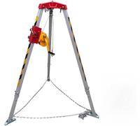 Kit anticaduta - Verricello autobloccante da 544,3 kg per salvataggio in spazi ristretti, attrezzatura di sicurezza per ingresso pozzetto, treppiede pieghevole portatile per risposta alle emergenze
