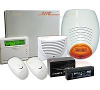 KIT ANTIFURTO ALLARME GSM AMC ITALIA C24 PLUS CASA NEGOZIO CAPANNONE SIRENA ESTERNA SENSORE COMBINATORE VERS. COMPLETA BATTERIE INCLUSE!!