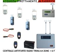 Kit Antifurto Radio Fai da Te Dani Allarme Centrale Trina 32 Zone Radio e 6 Filo