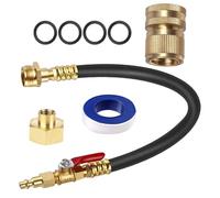 Kit antigelo Invernale per Camper, 8 Pezzi, Set di adattatori per irrigazione, Tubo a Prova di perdite con valvola, Adattatore in da 3/4", connettore rapido da 1/4" per irrigazione Giardino